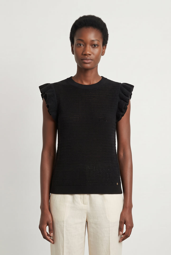 Pull Sans Manches Noir - Taille XS/34 de la marque Des petits hauts | PARAD119954 - Vendu par Paradigme - Image 1