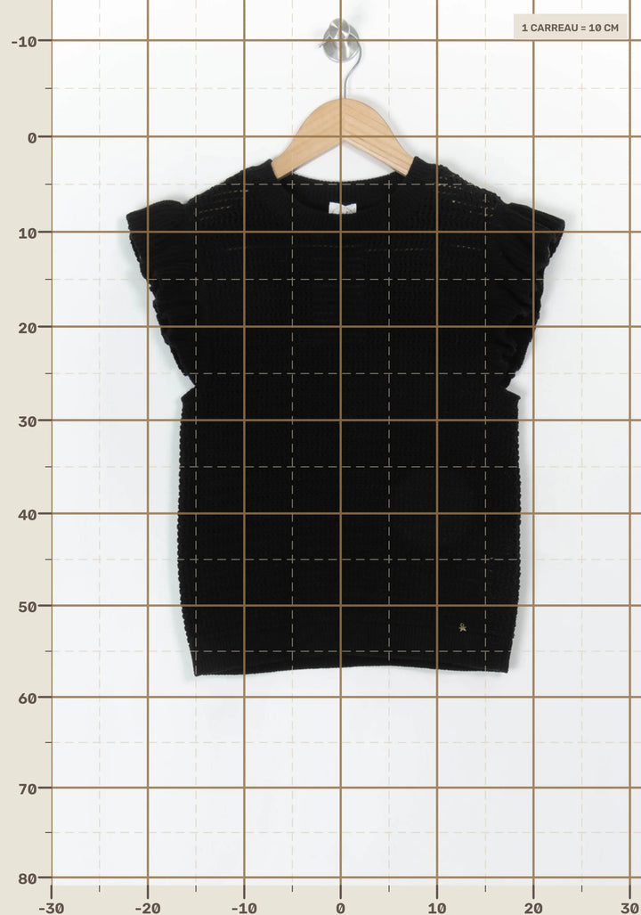 Pull Sans Manches Noir - Taille XS/34 de la marque Des petits hauts | PARAD119954 - Vendu par Paradigme - Image 4