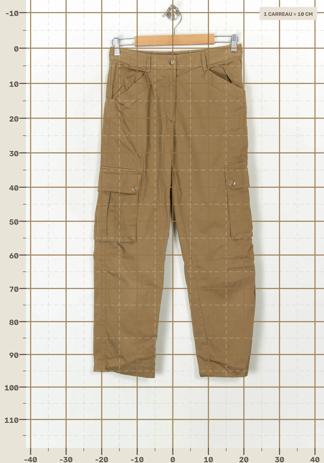 Pantalon Cargo Beige - Taille M/38 de la marque Maje | PARAD119956 - Vendu par Paradigme - Image 4