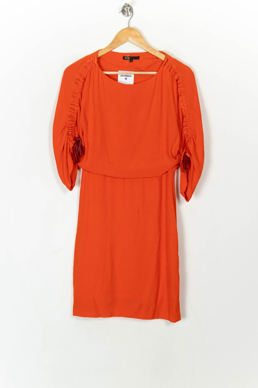 Robe Courte Orange - Taille M/38 de la marque Maje | PARAD119958 - Vendu par Paradigme - Image 2