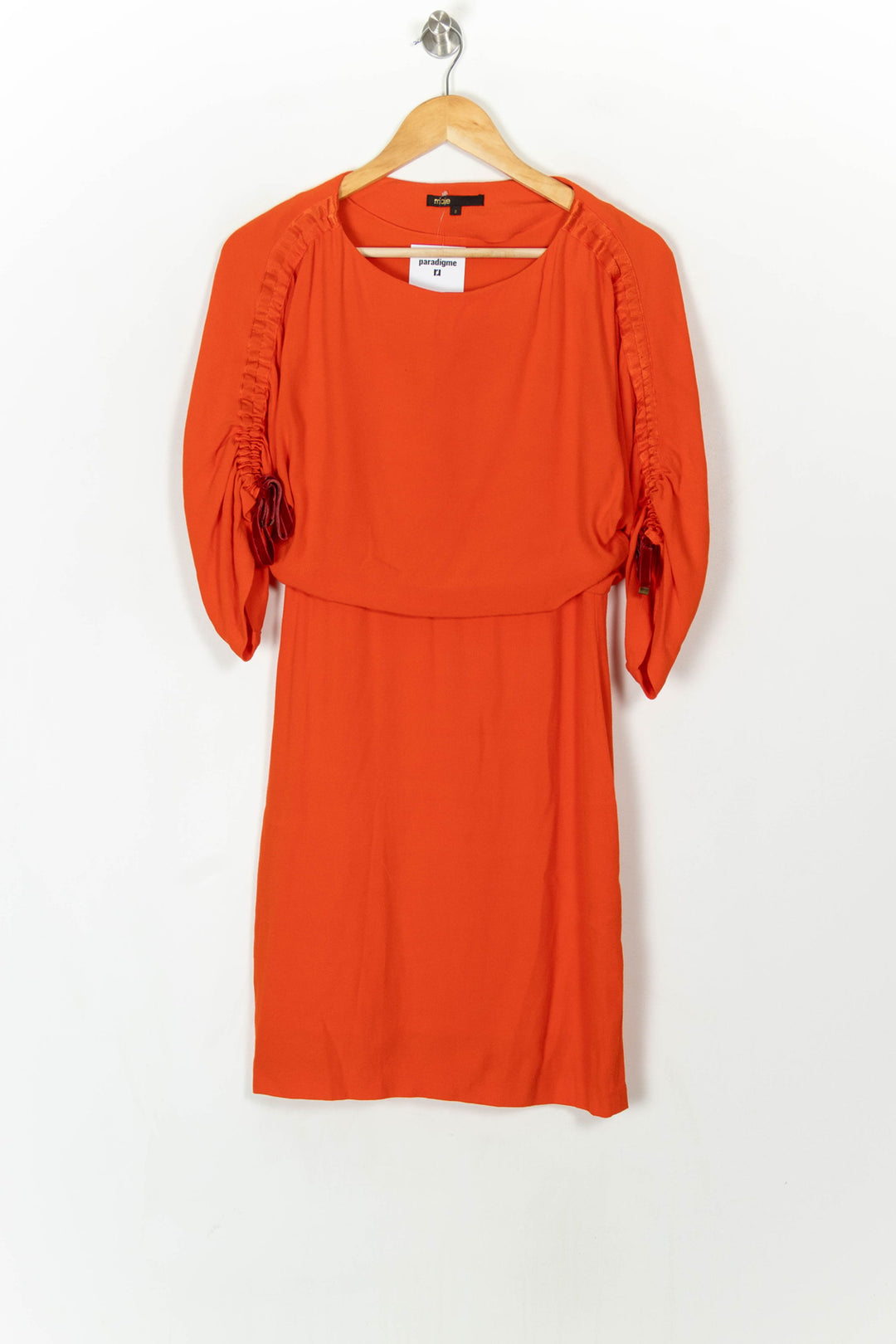 Robe Courte Orange - Taille M/38 de la marque Maje | PARAD119958 - Vendu par Paradigme - Image 2