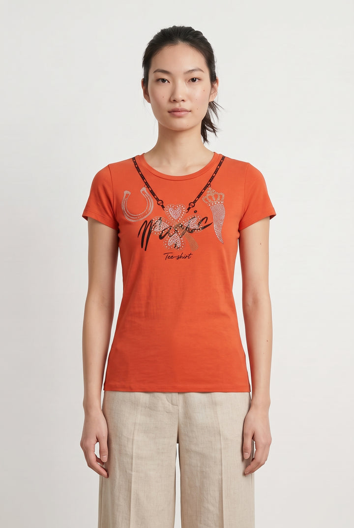 Tee-shirt Orange - Taille XS/34 de la marque Liu Jo | PARAD119961 - Vendu par Paradigme - Image 1