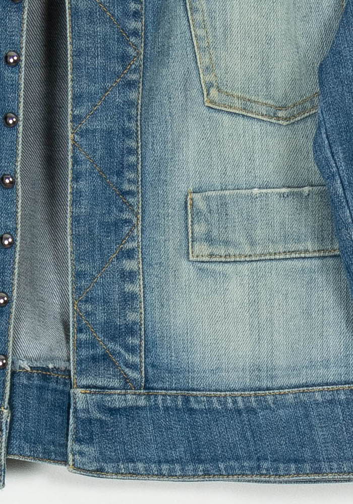 Veste en Jean Bleue - Taille M/38 de la marque La Fée Maraboutée | PARAD119964 - Vendu par Paradigme - Image 3
