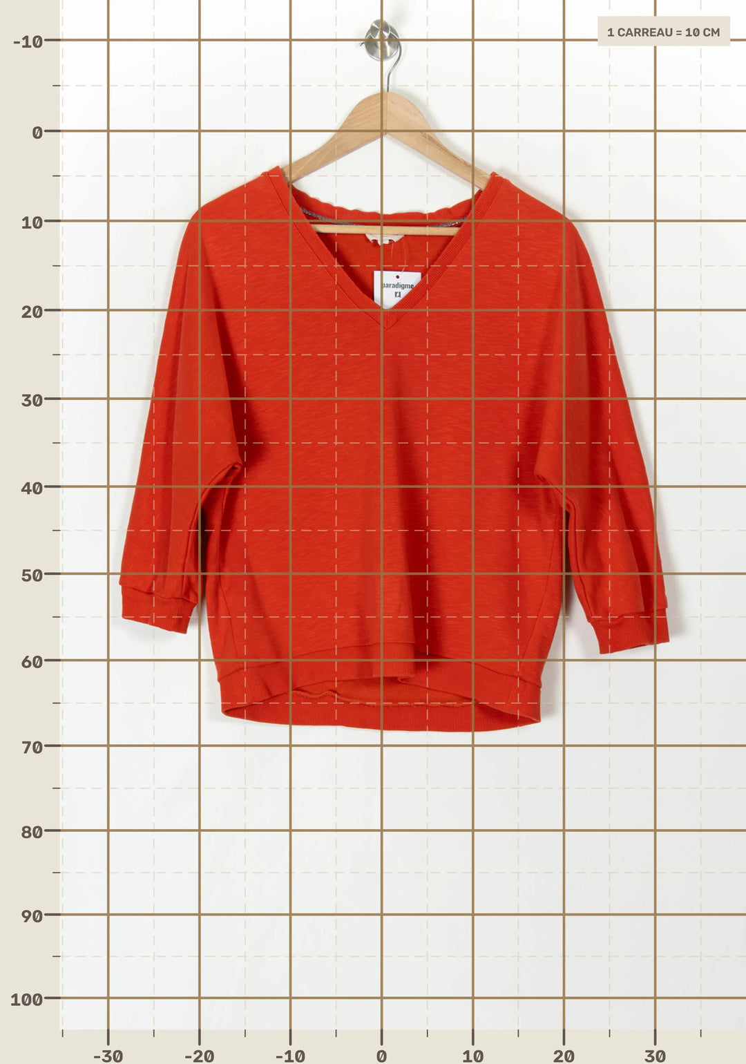 Sweatshirt Rouge - Taille M/38 de la marque Maison 123 | PARAD119967 - Vendu par Paradigme - Image 4