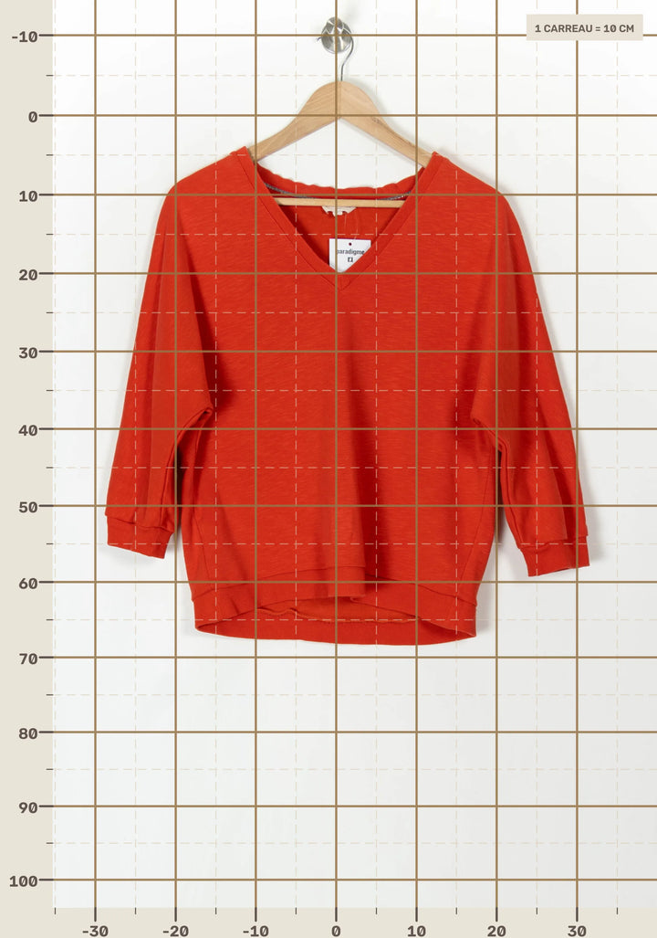 Sweatshirt Rouge - Taille M/38 de la marque Maison 123 | PARAD119967 - Vendu par Paradigme - Image 4