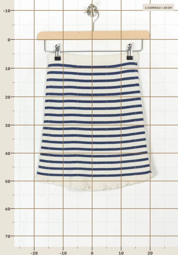 Jupe Rayée Blanche et Bleue - Taille S/36 de la marque SAAJ | PARAD119974 - Vendu par Paradigme - Image 4