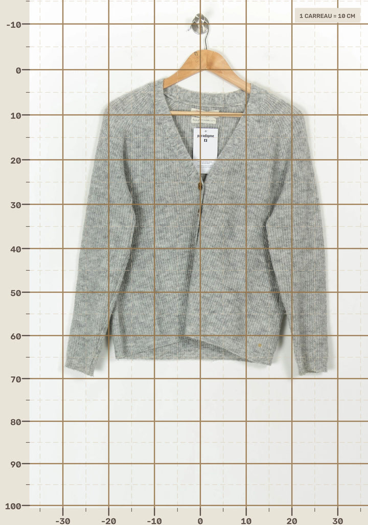 Cardigan Gris - Taille XS/34 de la marque Des petits hauts | PARAD119979 - Vendu par Paradigme - Image 4