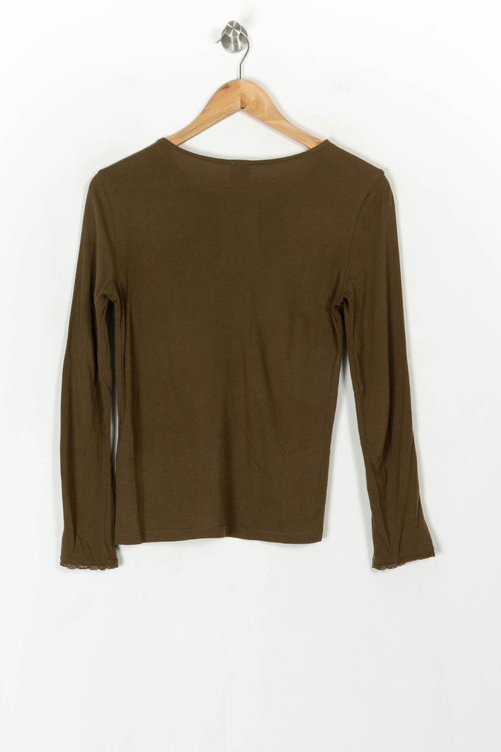 Tee-shirt Manche Longue Vert - Taille XS/34 de la marque Des petits hauts | PARAD119984 - Vendu par Paradigme - Image 5