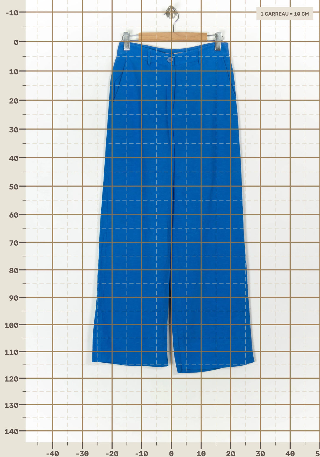 Pantalon Large Bleu - Taille L/40 de la marque La Fée Maraboutée | PARAD119988 - Vendu par Paradigme - Image 4
