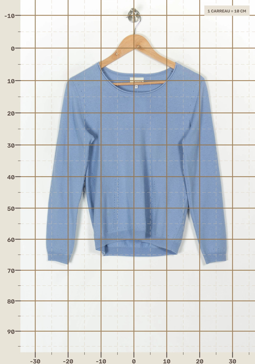 Pull Bleu - Taille S/36 de la marque Rodier | PARAD119998 - Vendu par Paradigme - Image 4