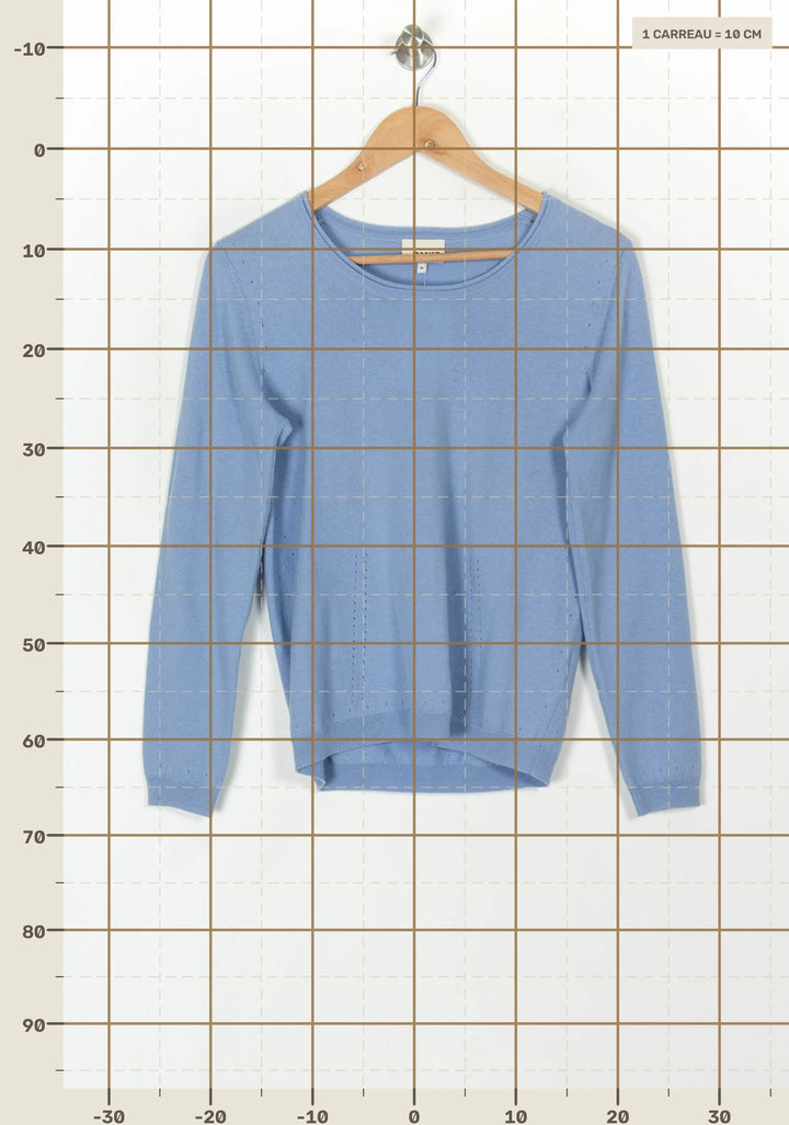 Pull Bleu - Taille S/36 de la marque Rodier | PARAD119998 - Vendu par Paradigme - Image 4