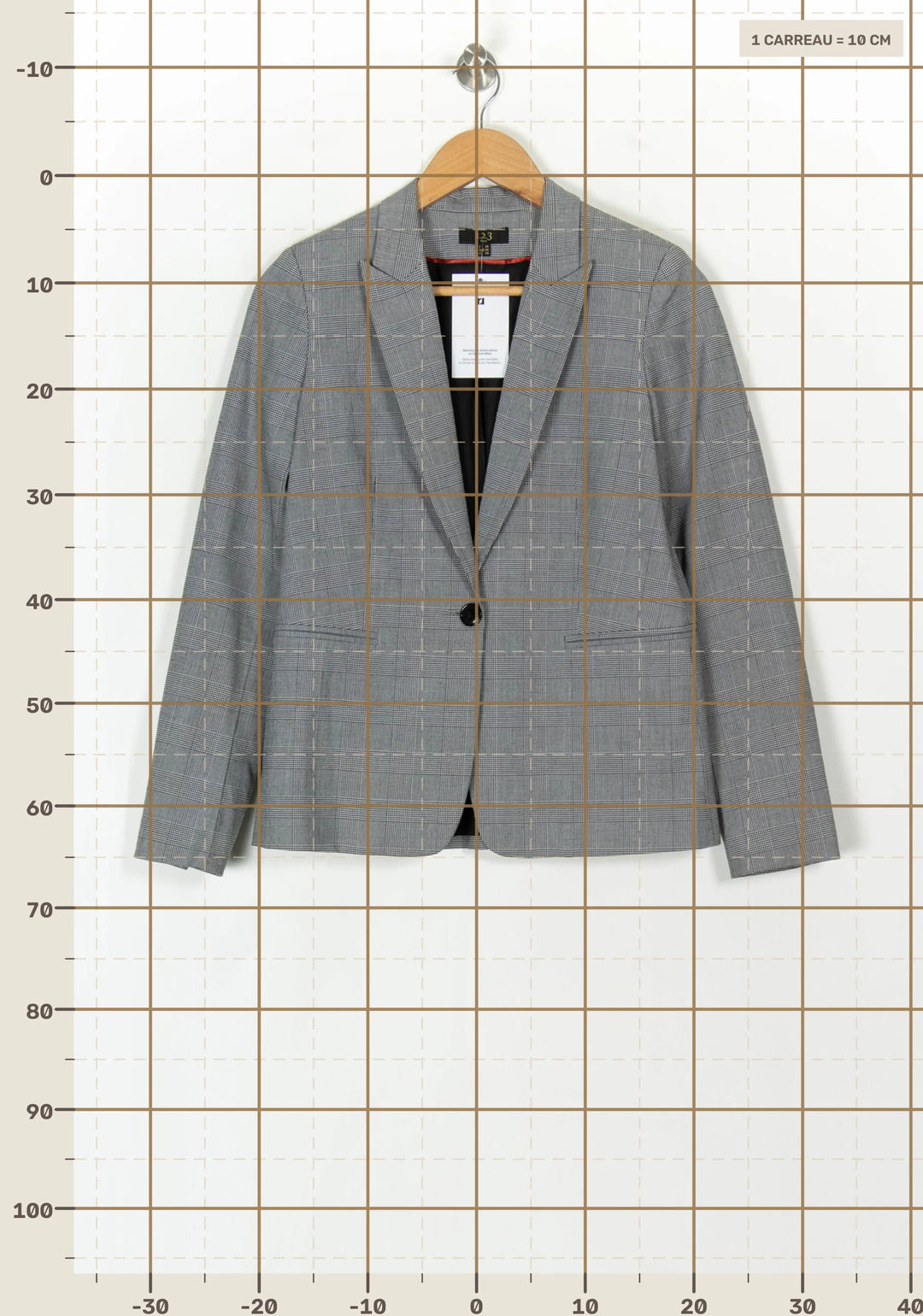 Blazer Gris - Taille S/36 de la marque Maison 123 | PARAD119999 - Vendu par Paradigme - Image 4