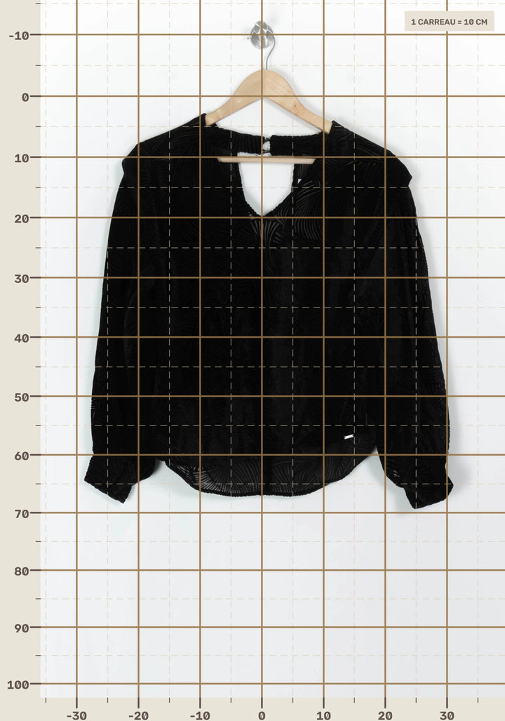 Blouse Noire - Taille S/36 de la marque IKKS | PARAD120002 - Vendu par Paradigme - Image 4