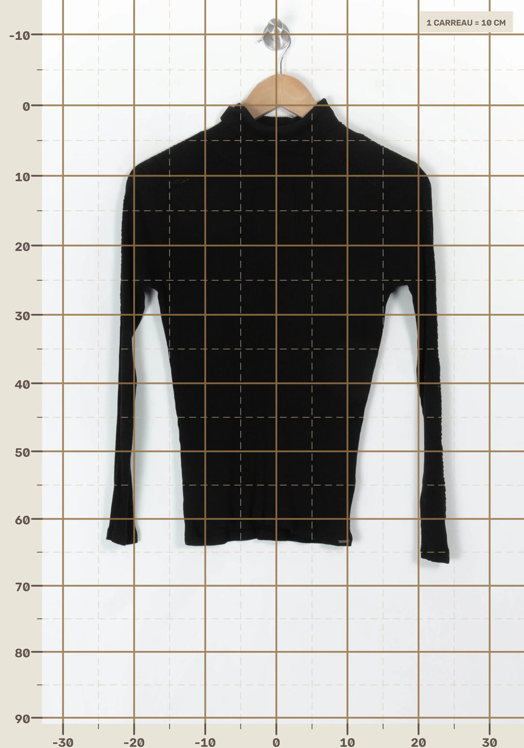 Pull Noir - Taille XS/34 de la marque IKKS | PARAD120010 - Vendu par Paradigme - Image 4