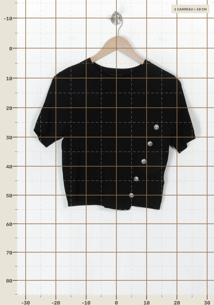 Top Noir - Taille M/38 de la marque IKKS | PARAD120012 - Vendu par Paradigme - Image 4