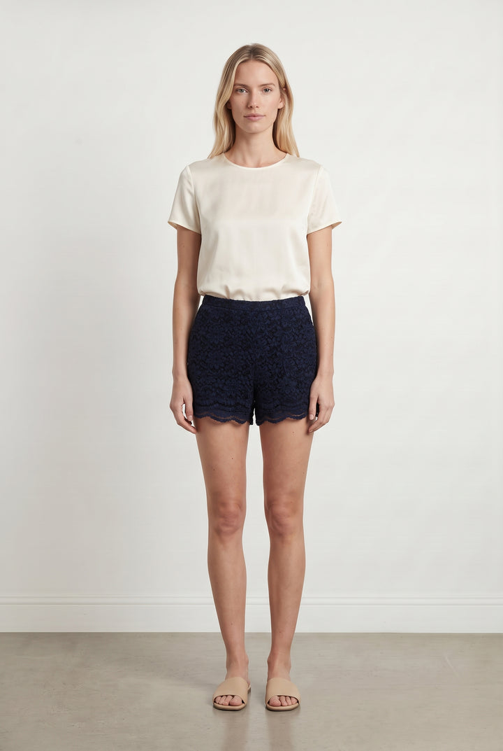Short Dentelle Bleu - Taille M/38 de la marque Maje | PARAD120013 - Vendu par Paradigme - Image 1