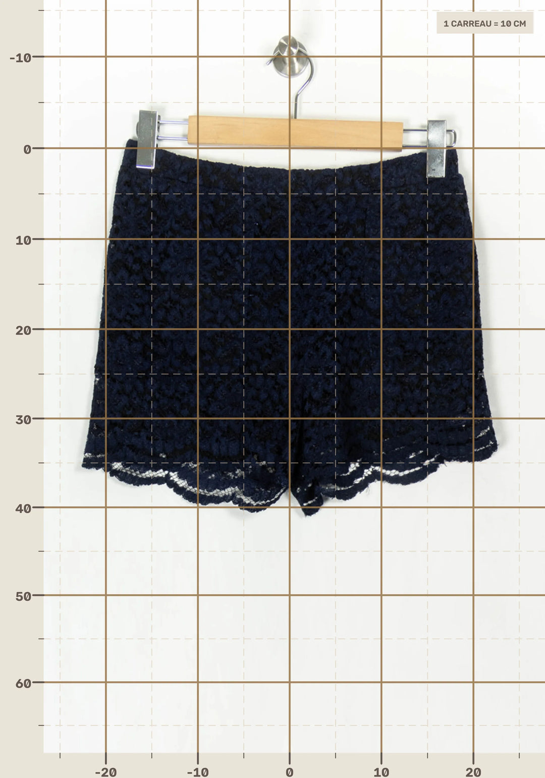 Short Dentelle Bleu - Taille M/38 de la marque Maje | PARAD120013 - Vendu par Paradigme - Image 4