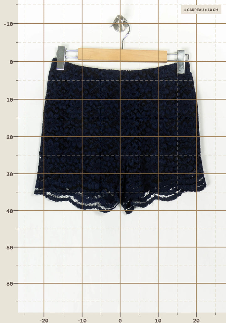 Short Dentelle Bleu - Taille M/38 de la marque Maje | PARAD120013 - Vendu par Paradigme - Image 4