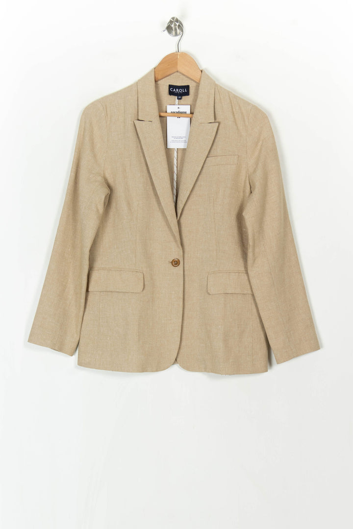 Blazer Beige - Taille M/38 de la marque Caroll | PARAD120016 - Vendu par Paradigme - Image 2