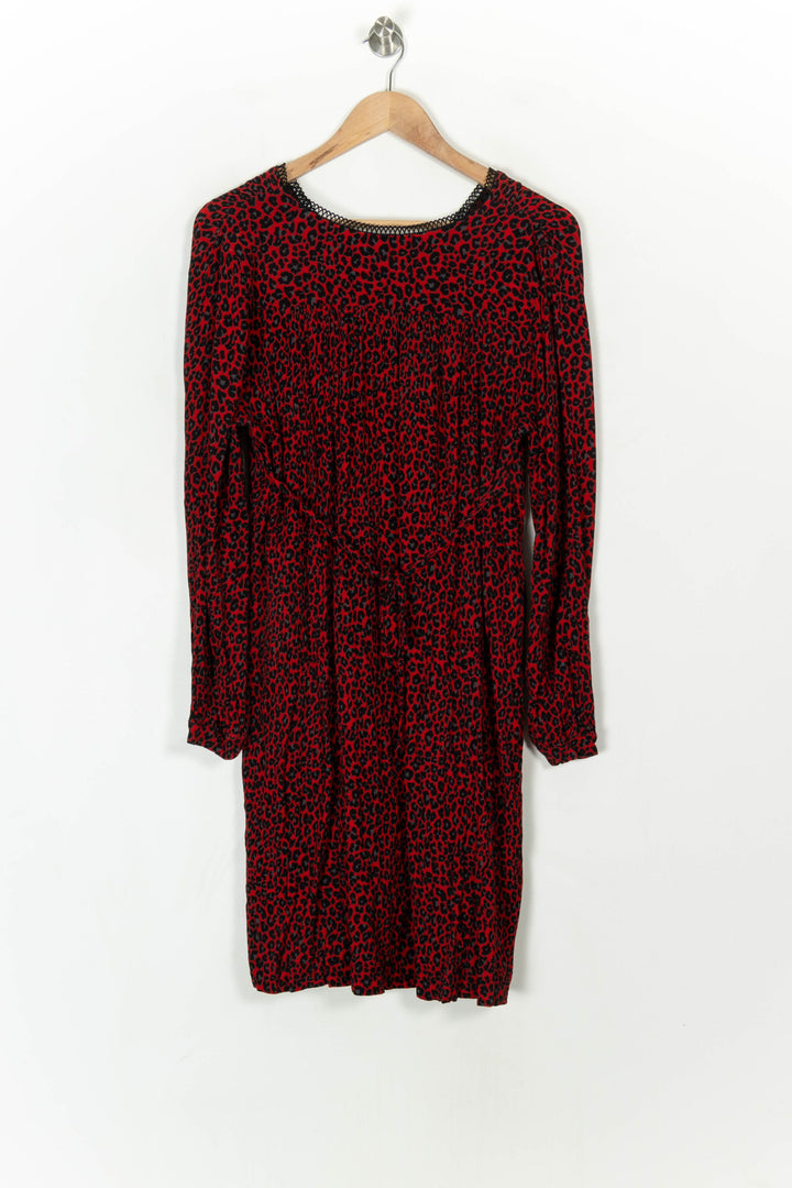 Robe Midi Rouge et Noir - Taille M/38 de la marque Indies | PARAD120021 - Vendu par Paradigme - Image 5