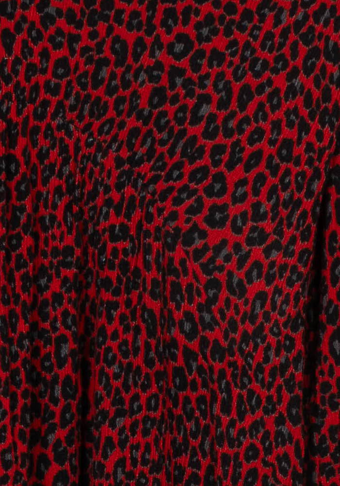 Robe Midi Rouge et Noir - Taille M/38 de la marque Indies | PARAD120021 - Vendu par Paradigme - Image 3