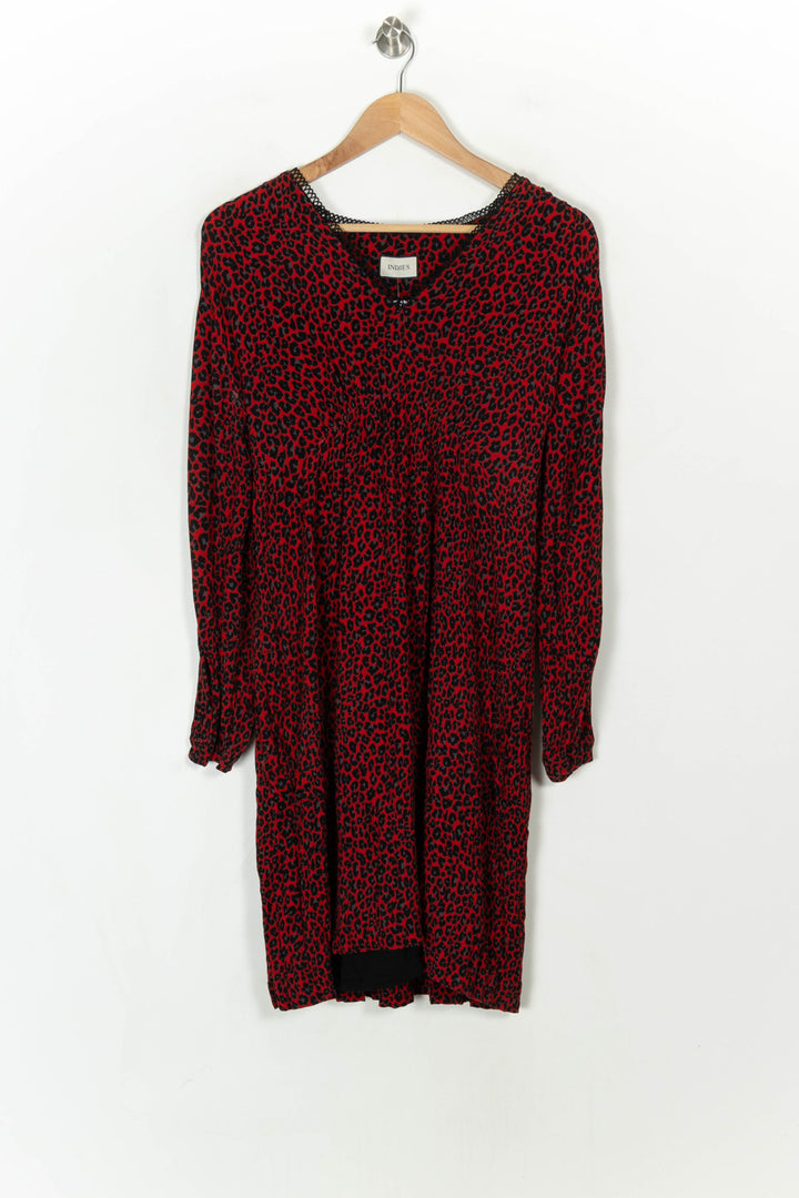 Robe Midi Rouge et Noir - Taille M/38 de la marque Indies | PARAD120021 - Vendu par Paradigme - Image 2