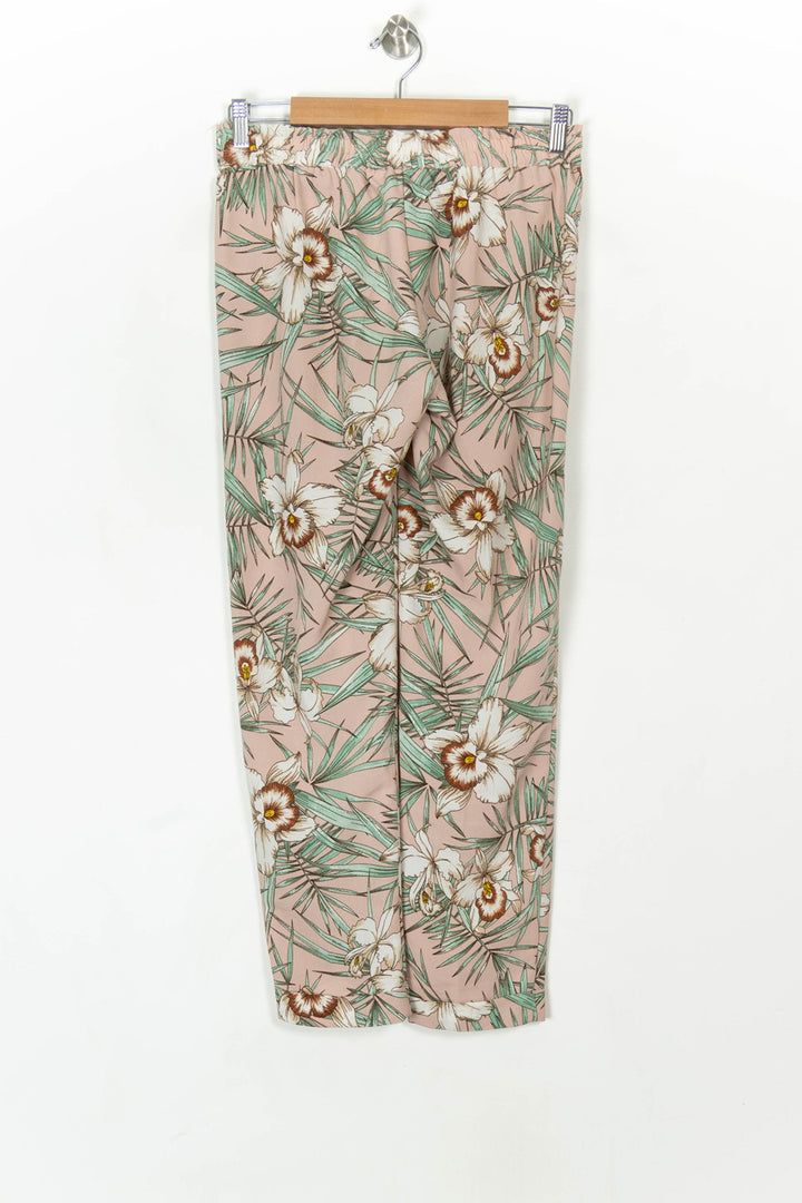 Pantalon Fleuri Rose et Vert - Taille M/38 de la marque Grace &amp; Mila | PARAD120022 - Vendu par Paradigme - Image 5