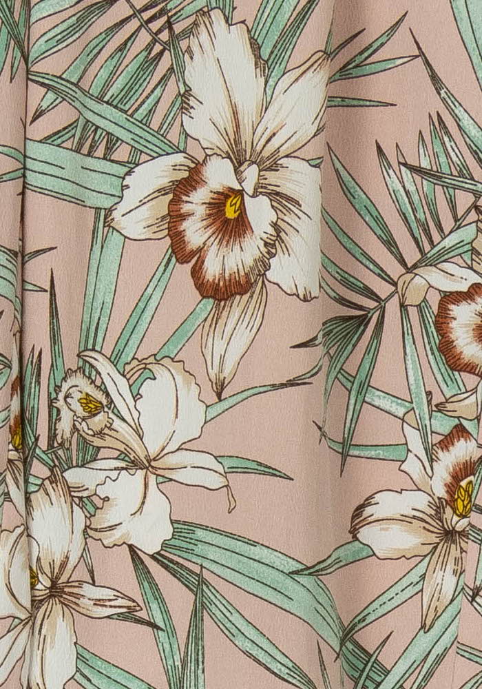 Pantalon Fleuri Rose et Vert - Taille M/38 de la marque Grace &amp; Mila | PARAD120022 - Vendu par Paradigme - Image 3