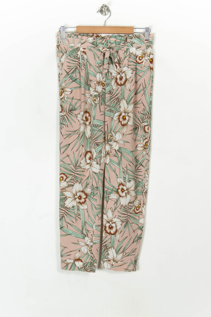Pantalon Fleuri Rose et Vert - Taille M/38 de la marque Grace &amp; Mila | PARAD120022 - Vendu par Paradigme - Image 2