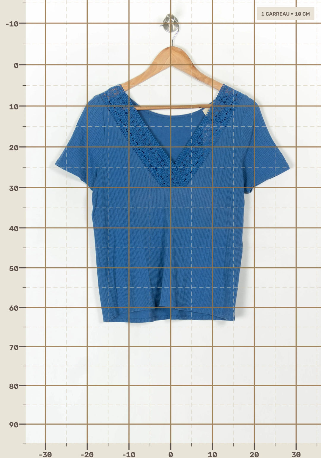 Tee-shirt Bleu - Taille M/38 de la marque Sézane | PARAD120025 - Vendu par Paradigme - Image 4