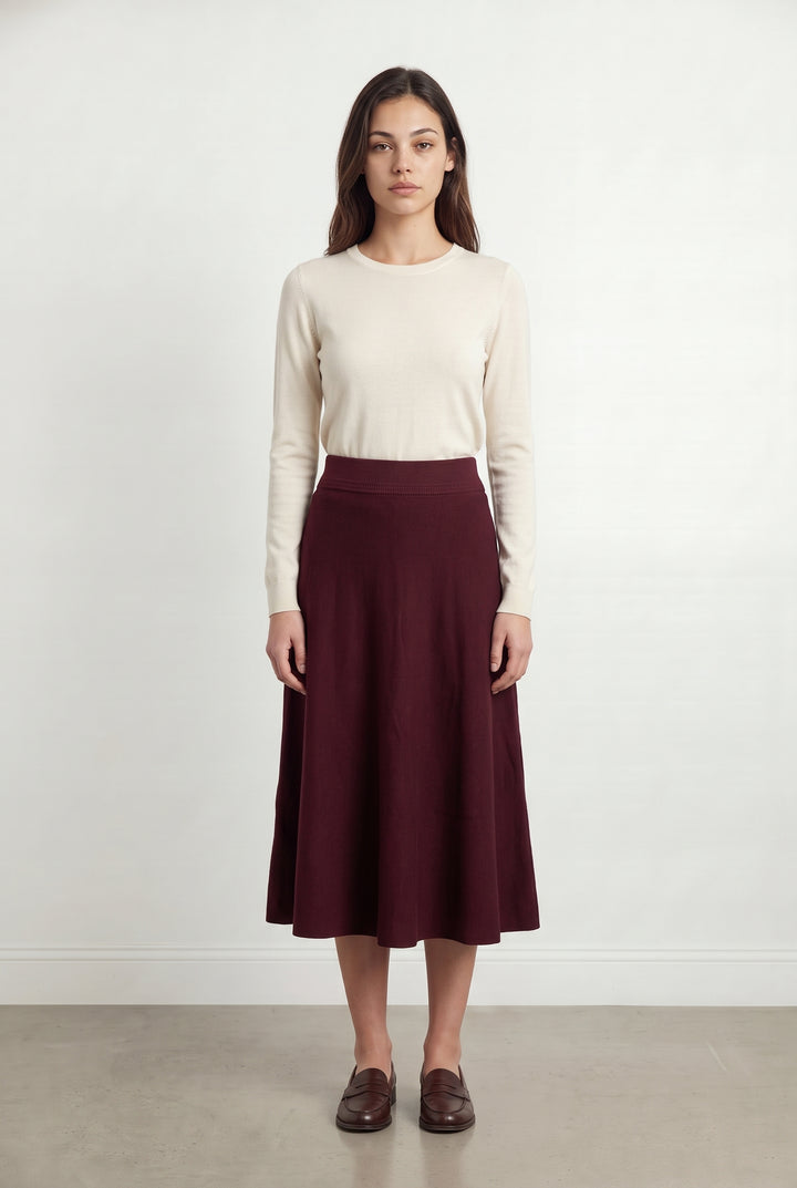Jupe Midi Bordeaux - Taille XS/34 de la marque Petite Mendigote | PARAD120033 - Vendu par Paradigme - Image 1