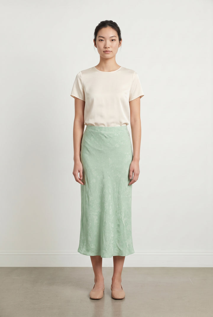 Jupe Satinée Verte - Taille XS/34 de la marque Modetrotter | PARAD120034 - Vendu par Paradigme - Image 1