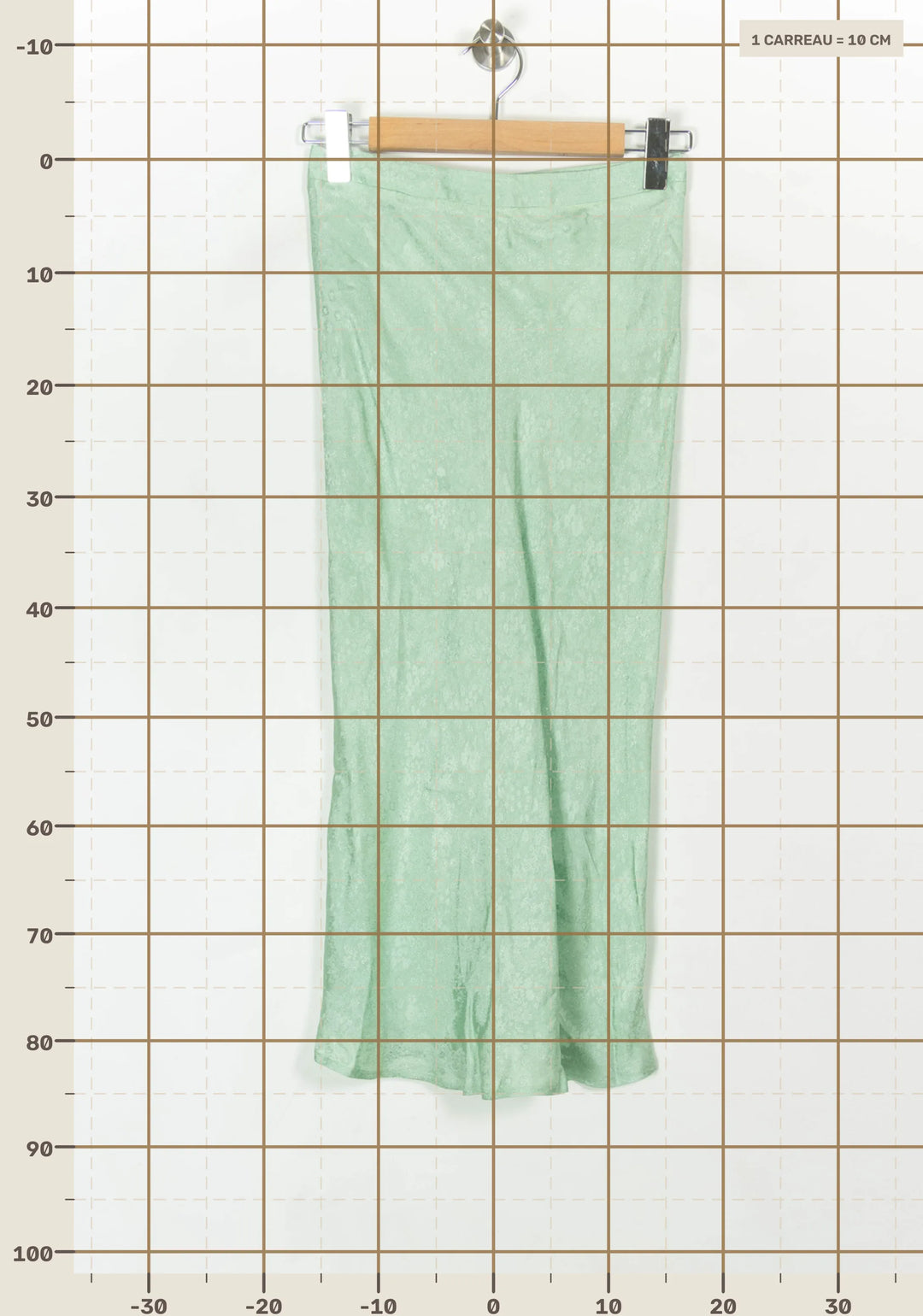 Jupe Satinée Verte - Taille XS/34 de la marque Modetrotter | PARAD120034 - Vendu par Paradigme - Image 4