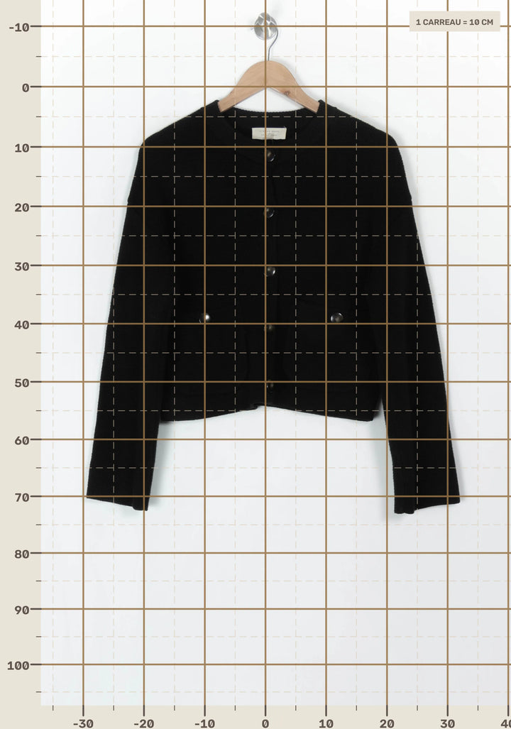 Cardigan Noir - Taille S/36 de la marque Sézane | PARAD120039 - Vendu par Paradigme - Image 4