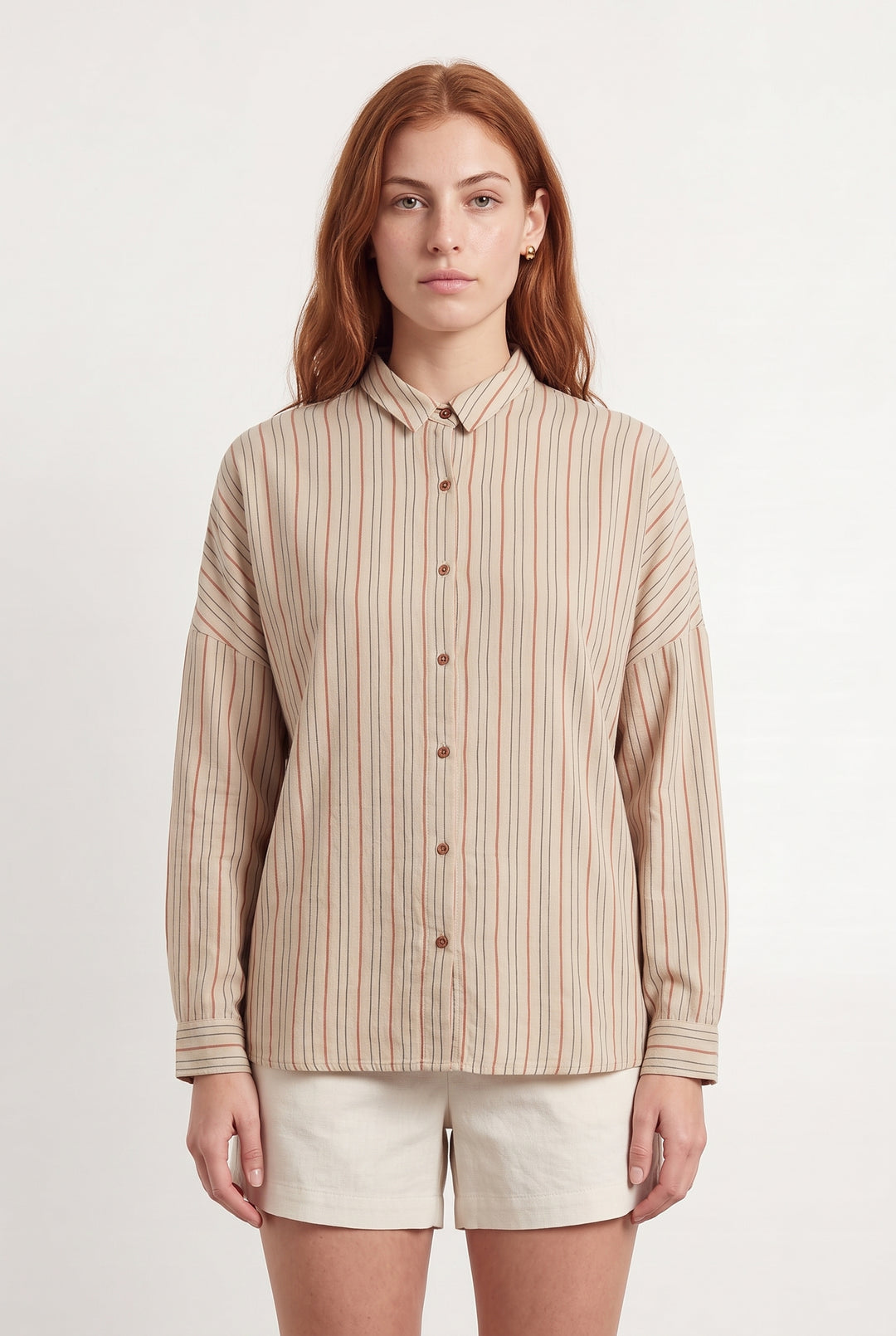 Chemise Beige et Rouge - Taille S/36 de la marque Sessùn | PARAD120041 - Vendu par Paradigme - Image 1