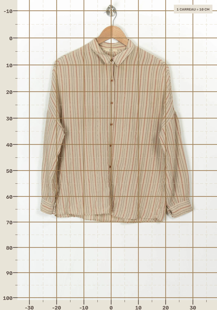 Chemise Beige et Rouge - Taille S/36 de la marque Sessùn | PARAD120041 - Vendu par Paradigme - Image 4