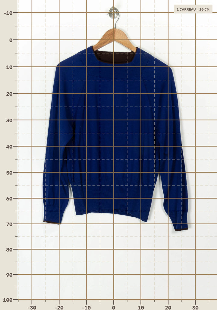 Pull Bleu - Taille XL/42 de la marque Rodier | PARAD120044 - Vendu par Paradigme - Image 4