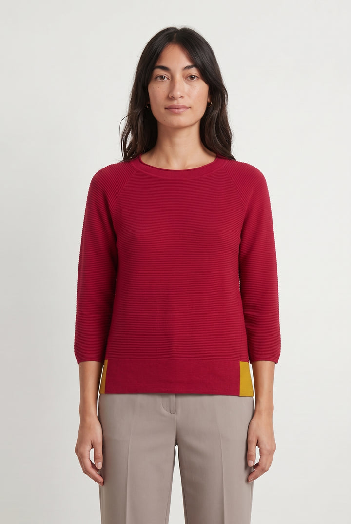 Pull Rose et Jaune - Taille M/38 de la marque Tara Jarmon | PARAD120045 - Vendu par Paradigme - Image 1