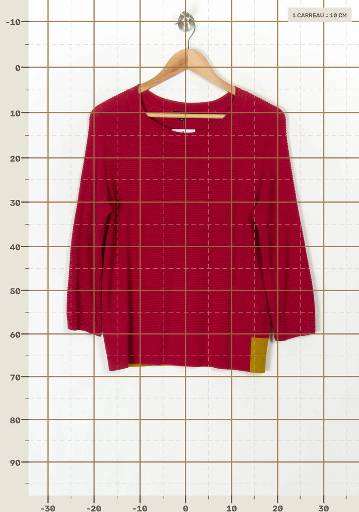 Pull Rose et Jaune - Taille M/38 de la marque Tara Jarmon | PARAD120045 - Vendu par Paradigme - Image 4