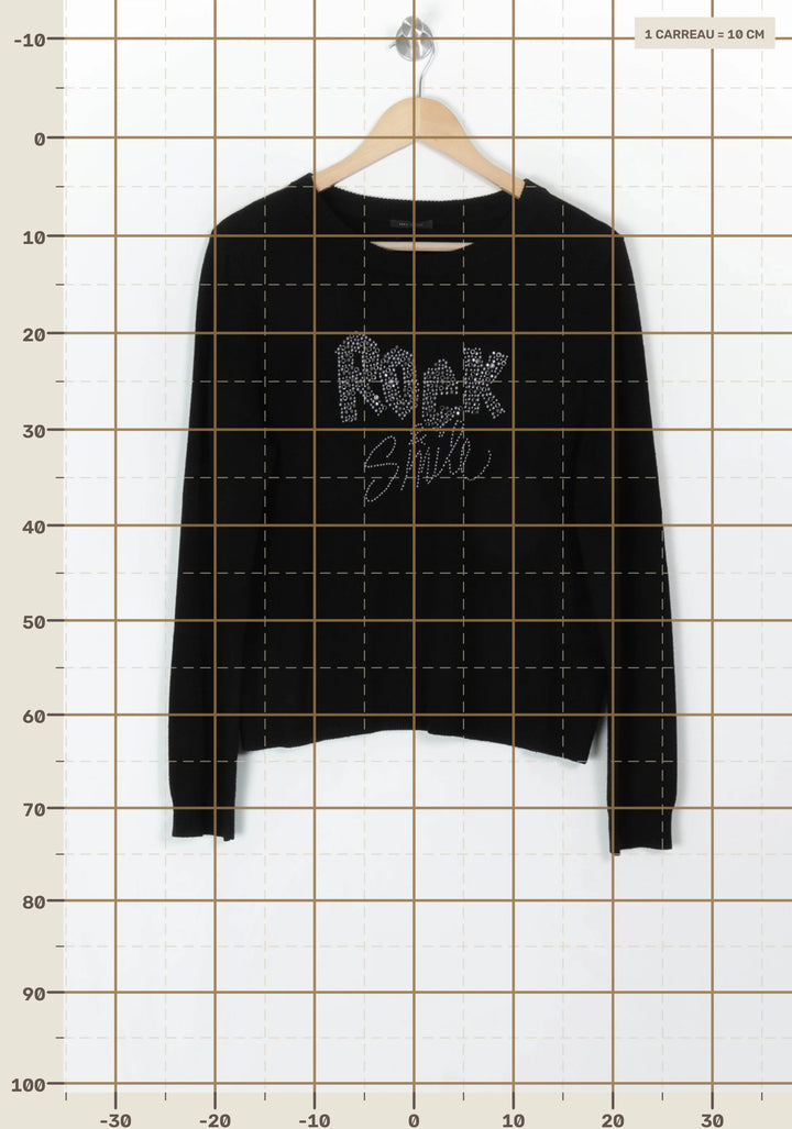 Pull Noir - Taille M/38 de la marque IKKS | PARAD120046 - Vendu par Paradigme - Image 4