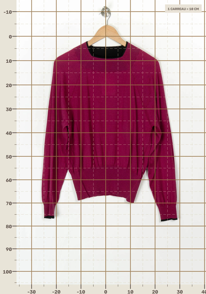 Pull Violet - Taille XL/42 de la marque Rodier | PARAD120047 - Vendu par Paradigme - Image 4
