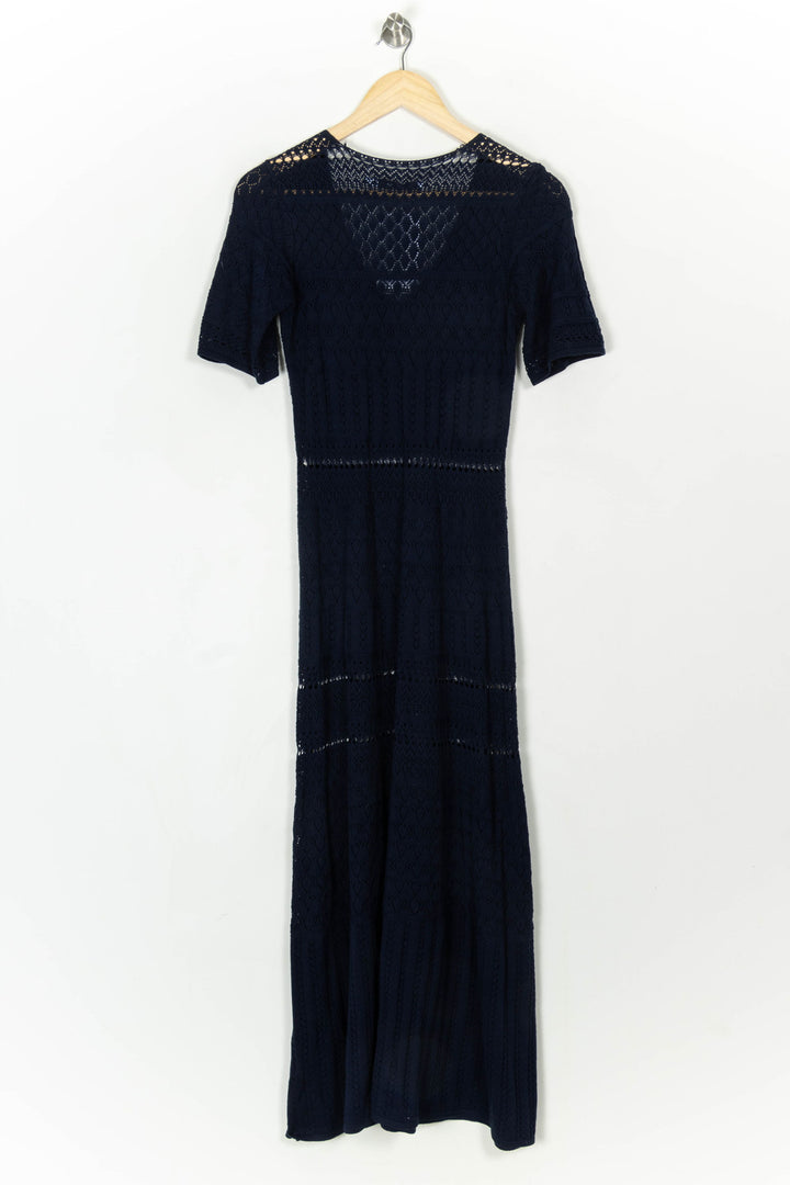 Robe Longue Bleu - Taille M/38 de la marque La Fée Maraboutée | PARAD120048 - Vendu par Paradigme - Image 5