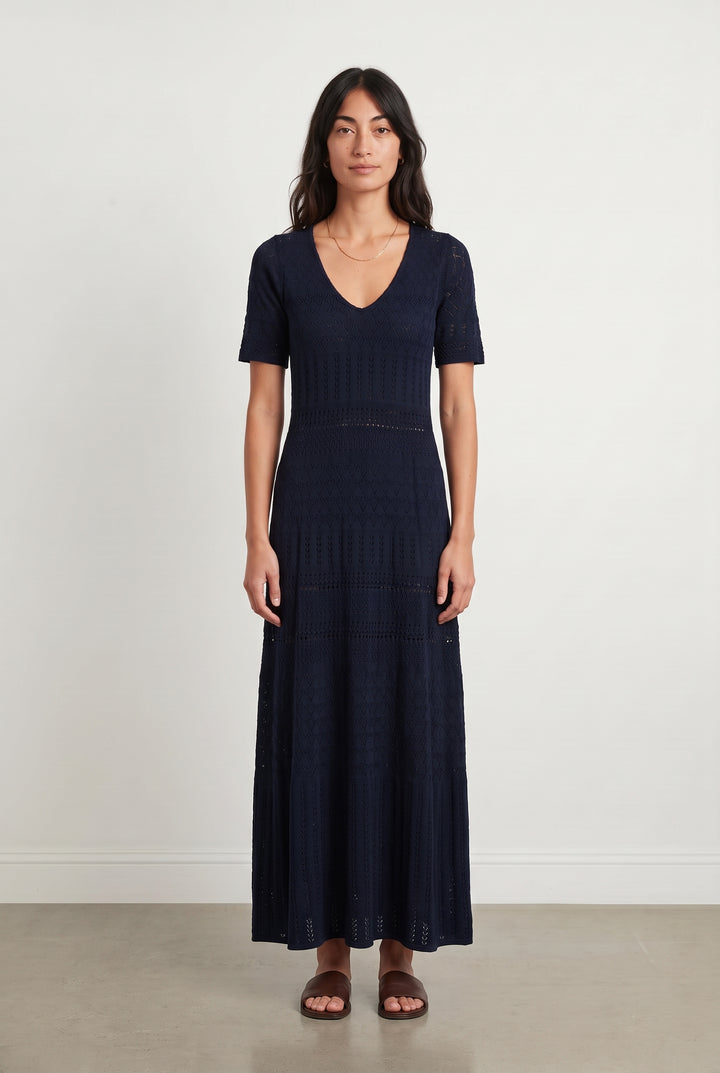 Robe Longue Bleu - Taille M/38 de la marque La Fée Maraboutée | PARAD120048 - Vendu par Paradigme - Image 1