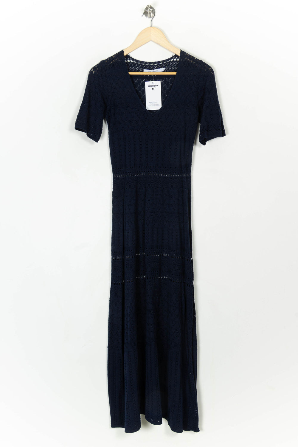 Robe Longue Bleu - Taille M/38 de la marque La Fée Maraboutée | PARAD120048 - Vendu par Paradigme - Image 2