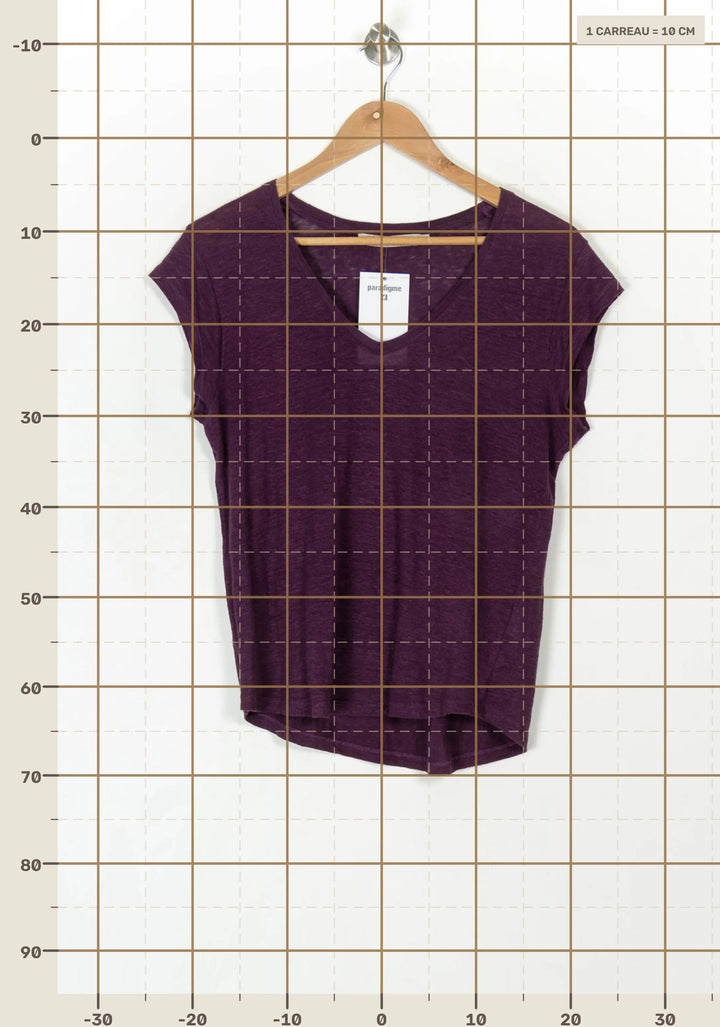Tee-shirt Bordeaux - Taille M/38 de la marque La Fée Maraboutée | PARAD120054 - Vendu par Paradigme - Image 4