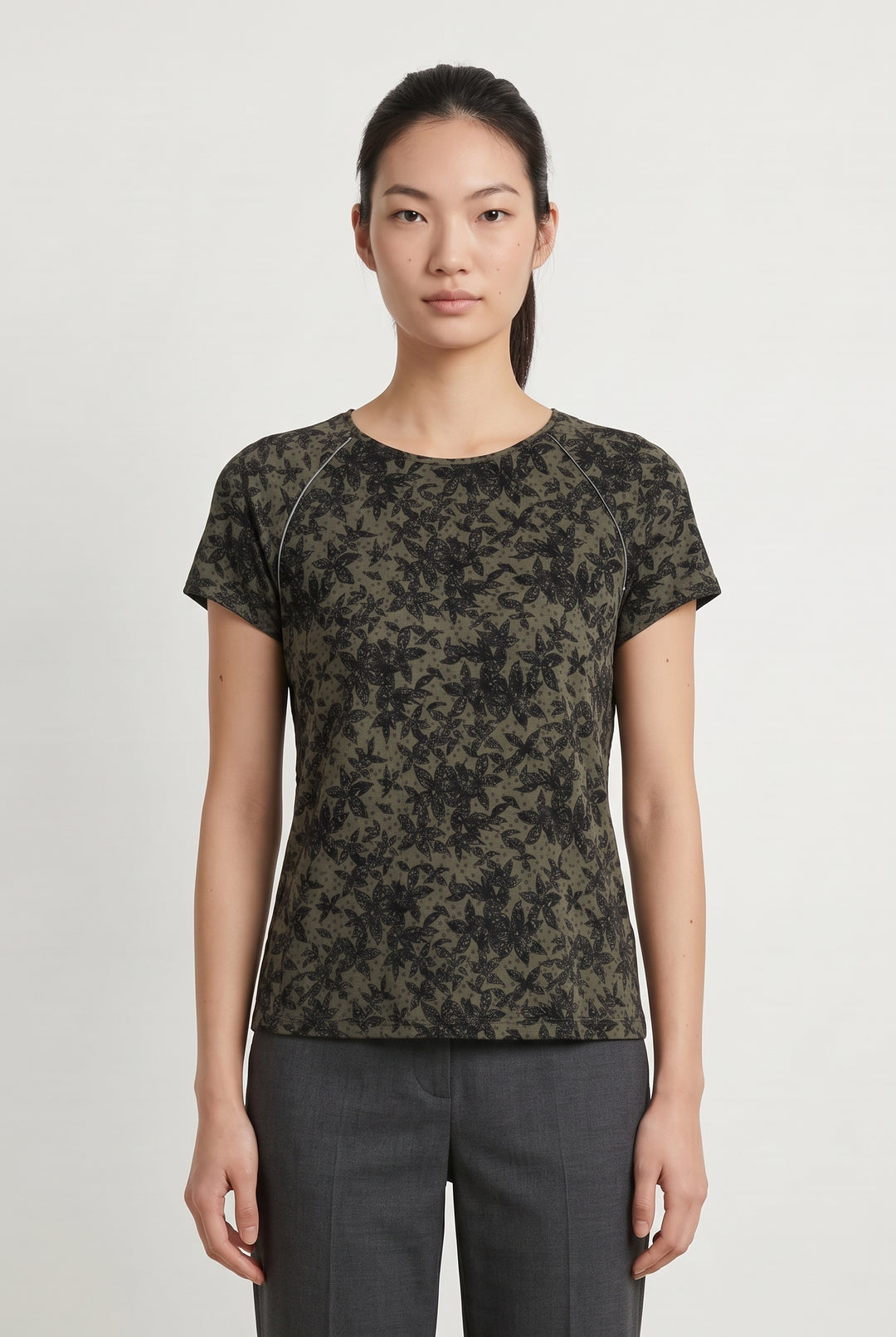 Blouse Verte et Noire - Taille M/38 de la marque IKKS | PARAD120059 - Vendu par Paradigme - Image 1