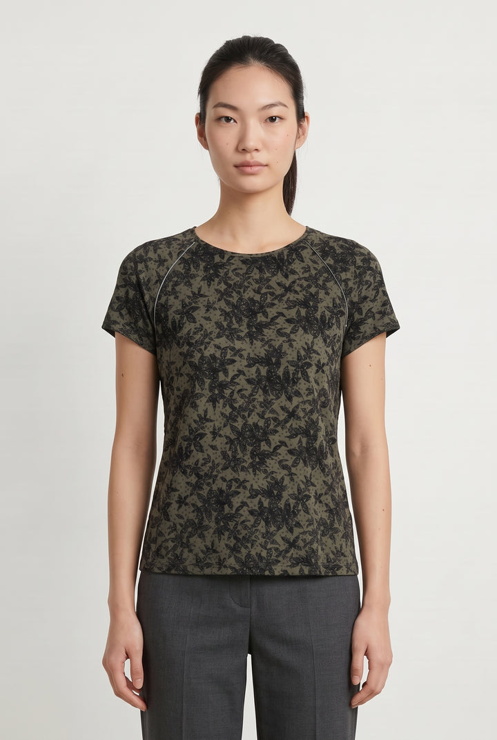 Blouse Verte et Noire - Taille M/38 de la marque IKKS | PARAD120059 - Vendu par Paradigme - Image 1