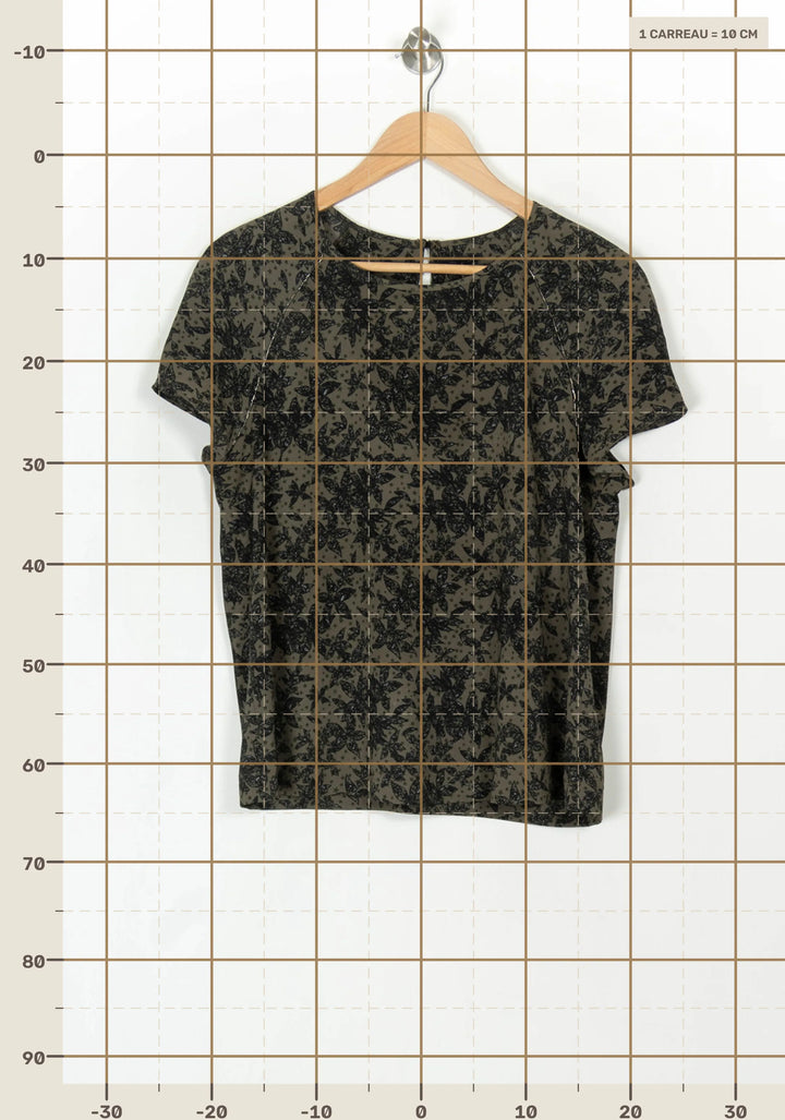 Blouse Verte et Noire - Taille M/38 de la marque IKKS | PARAD120059 - Vendu par Paradigme - Image 4