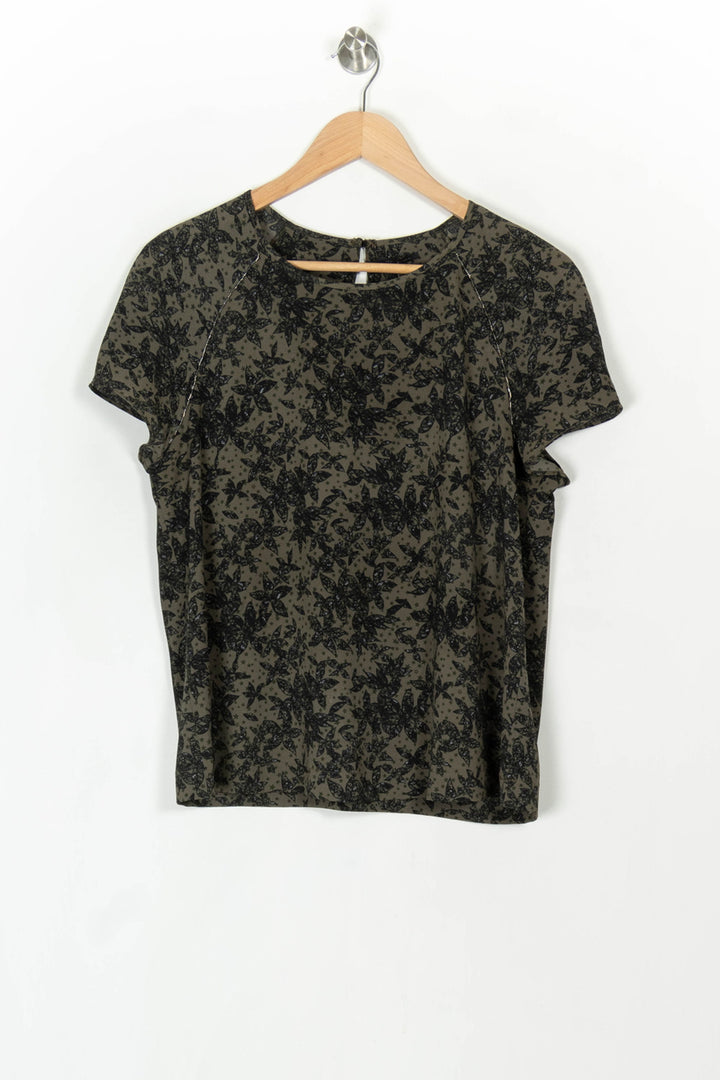 Blouse Verte et Noire - Taille M/38 de la marque IKKS | PARAD120059 - Vendu par Paradigme - Image 2