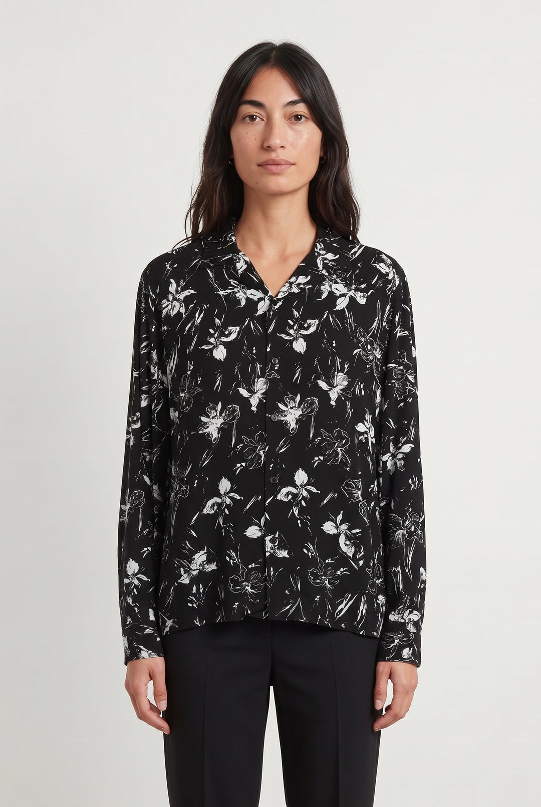 Chemise Noire et Blanche - Taille M/38 de la marque The Kooples | PARAD120061 - Vendu par Paradigme - Image 1